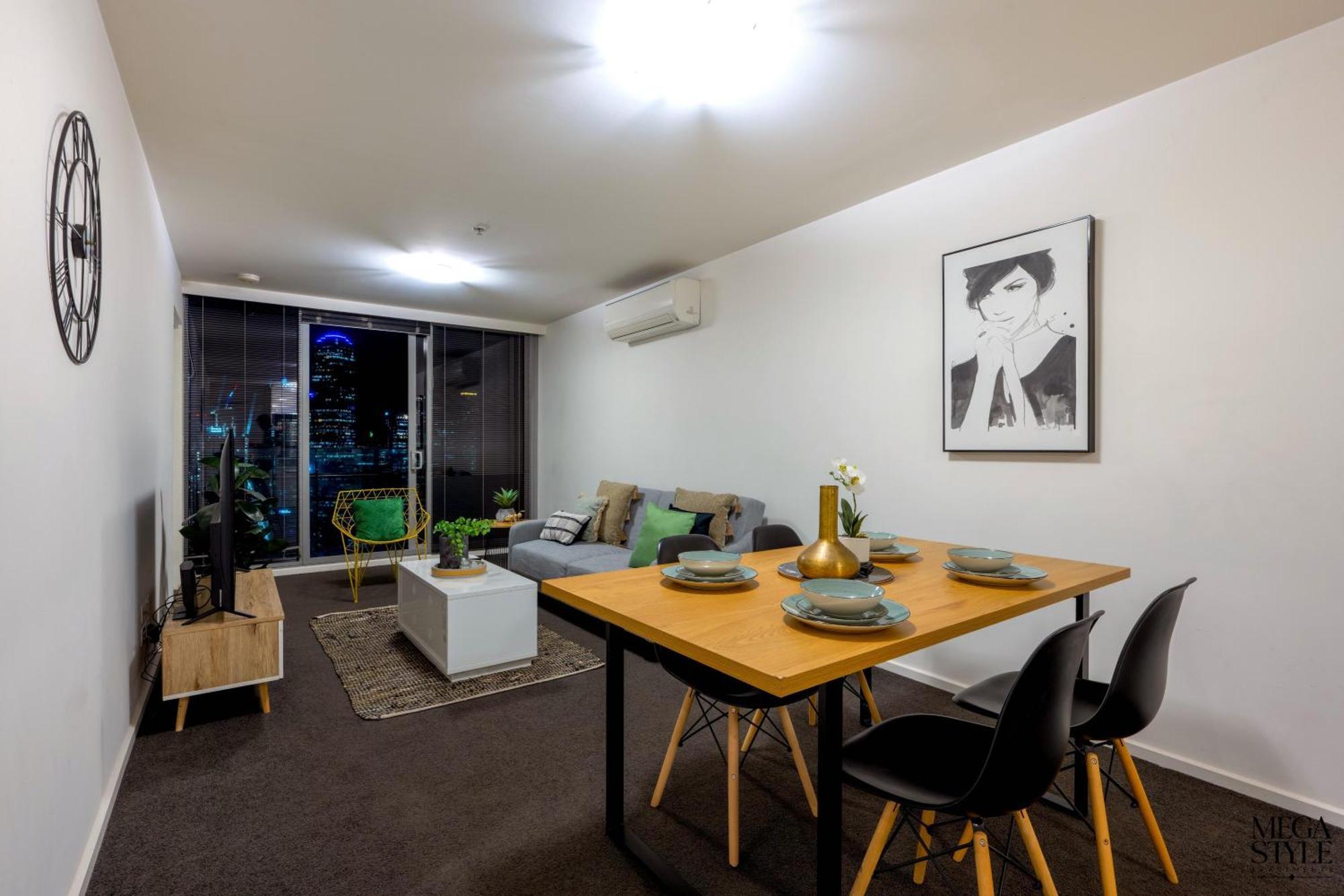 Mega Style Apartments Mainpoint Melbourne Bilik gambar